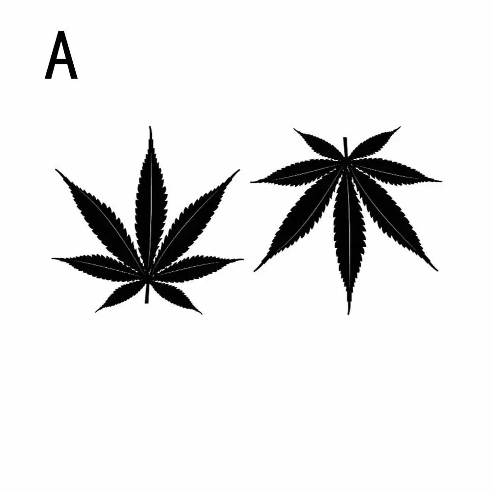 1pcs Waterproof Temporary Tattoo Sticker Black Maple Leaf Fake Tattoo For Women Men Body Art Shoulders Neck Arms Tatoo M0T3