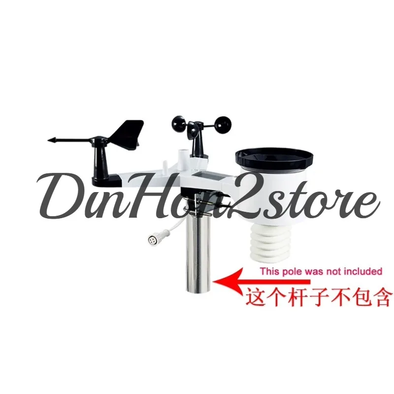 Weather station RS485 interface, wired connection, wind speed, wind direction, rainfall, temperature, humidity and air pressure