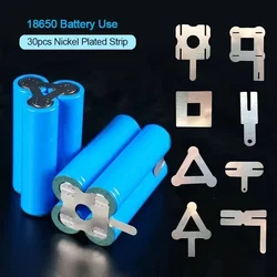 30pcs 18650  Polygonal Battery Nickel Sheet For Spot Welding Machine Batteries Connection Sheets 0.15mm Nickel Plated Steel Belt