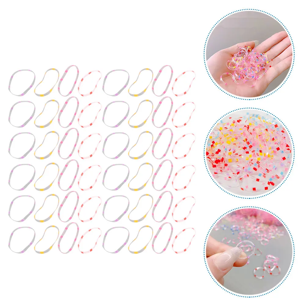 1000 قطعة من أربطة الشعر المرنة السميكة للأطفال أربطة مطاطية ملونة نابضة بالحياة تثبيت آمن وقوي وقابل للتمدد ومتعدد الاستخدامات وآمن للاستخدام