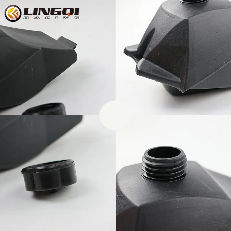 LINGQI RACING Motorcycle Plastic Gas Petrol Fuel Tank Gasoline Tanks Oil Pot For 2 Stroke 47cc 49cc Mini Moto Four Wheel ATV