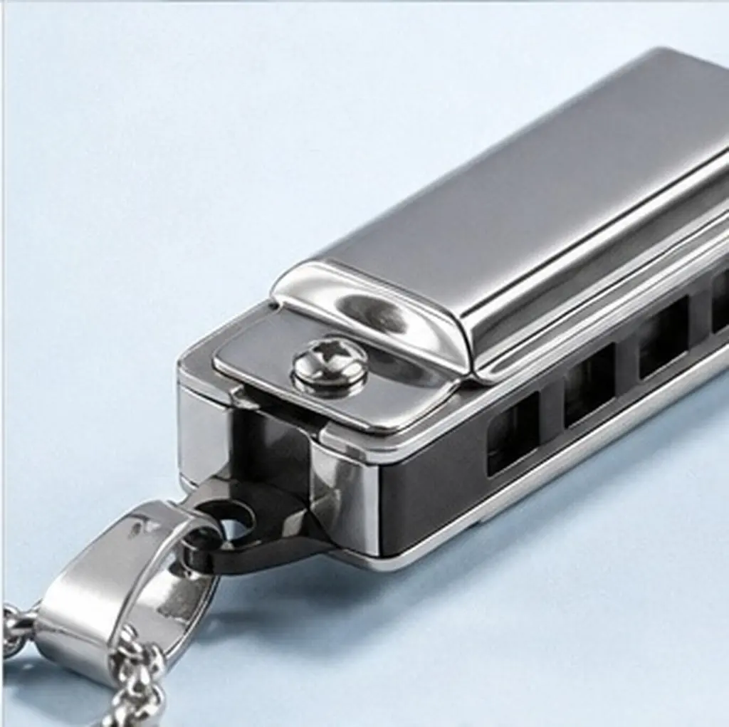 Harmonica Necklace Pendant – Lightweight Portable Musical Jewelry for Hip Hop, Festival & Outdoor Party