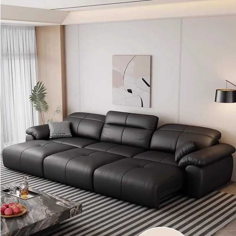 

Итальянские диваны из натуральной кожи, роскошные 3-местные черные сиденья для любви, электрический диван, диван с откидной спинкой для дома Wohnzimmer, мебель для дома