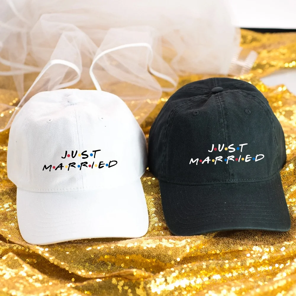 

1pcs just married Baseball Caps for Men Women Adjustable hat Bride groom Bridal Gifts Newlywed Honeymoon Wedding Bachelorette