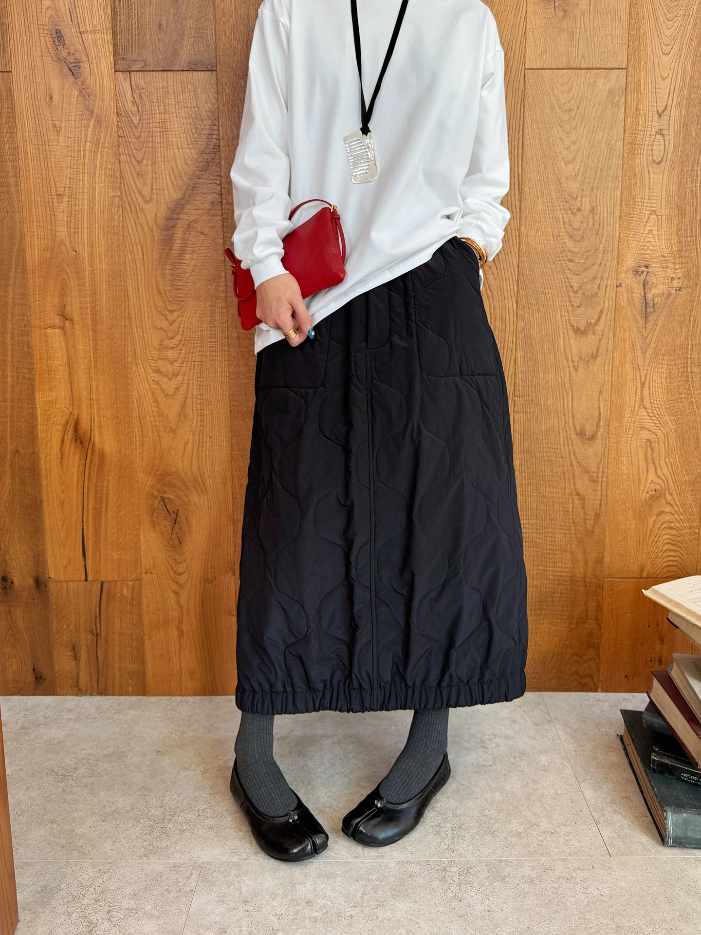 

Buue Design Sensual Skirt Women's Bla Korean Sle Slimming Long Skirt High Waist Nylon Casual Straight Cut Spring 2026