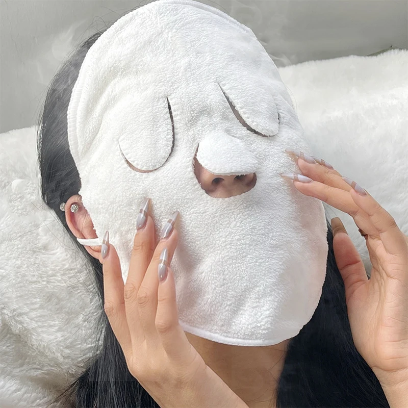 Hot Compress Towel Hanging Ear Soft Skin-Friendly Steam Heating Cold Hot Compress Face Towel Wet Compress Irrigation Face Towel