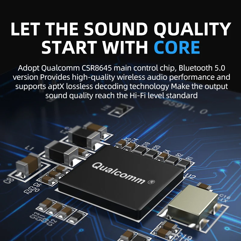 Elalcomm-Bluetoothオーディオレシーバー,高品質のサウンド,Bluetooth,AUX,マイク付きHDミュージックアダプター