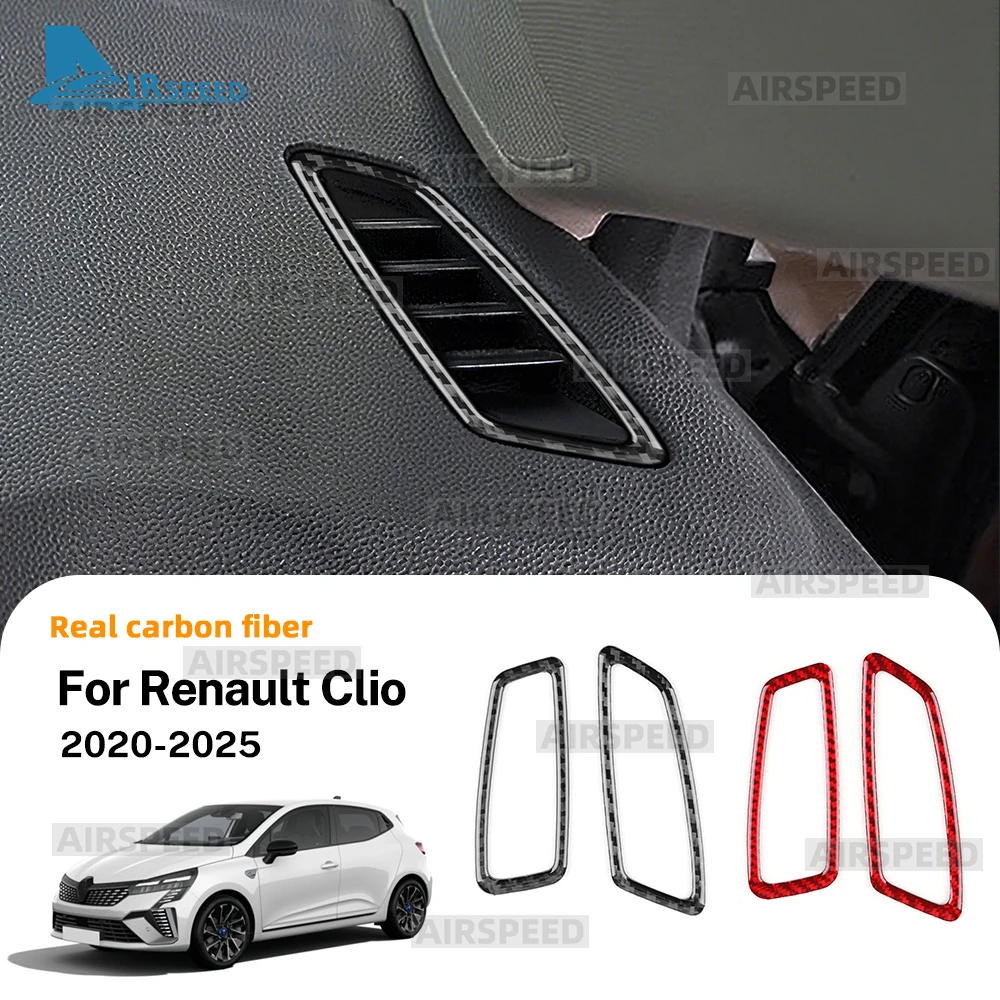 

Real Soft Carbon Fiber Sticker For Renault Clio 5 MK5 2020 2021 2022 2023 2024 2025 LHD RHD Car Air Outlet Side of Instrument