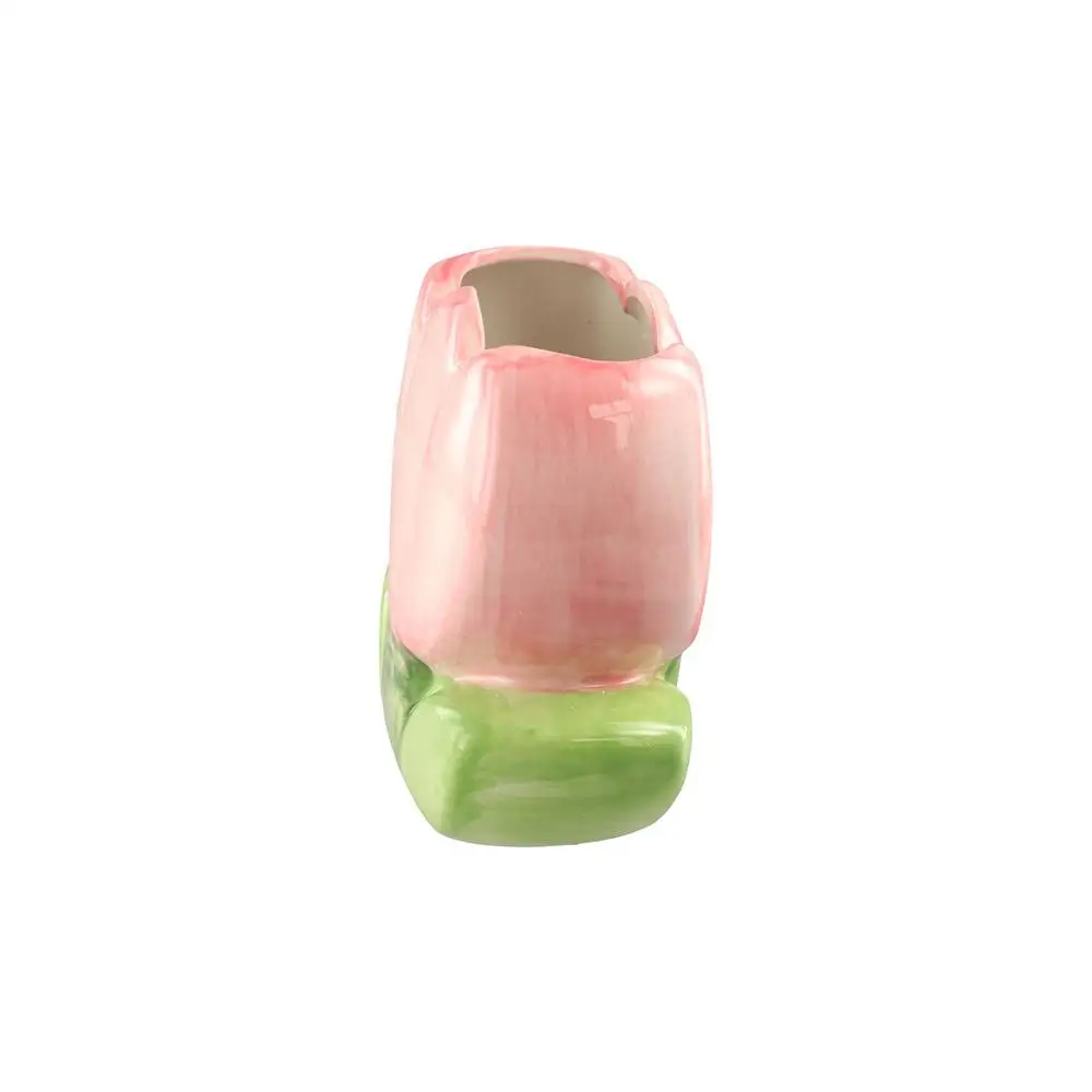 Ceramic Flower Makeup Brush Storage Bucket Tulip Flower Pen Container Cute Flower Table Storage Kawaii Cute