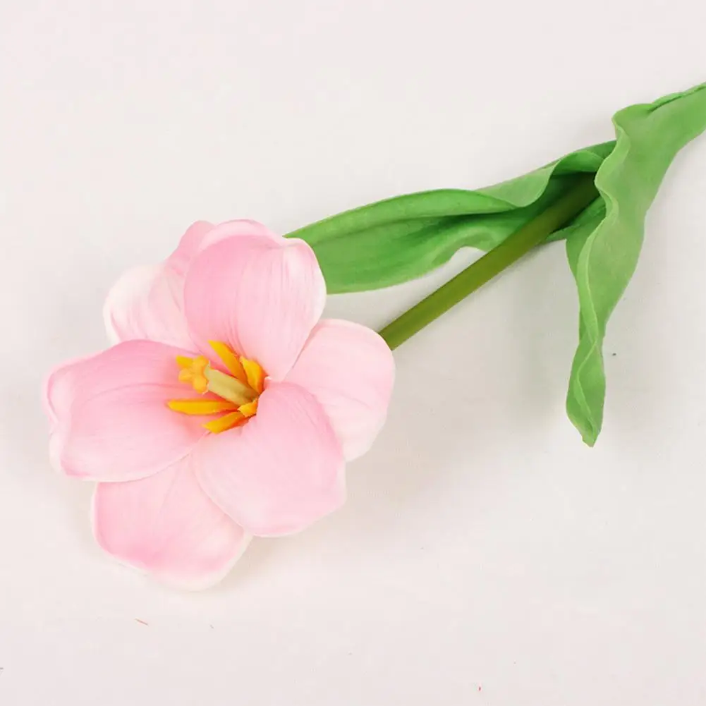 زهور التوليب الاصطناعية الواقعية باقة توليب اصطناعية واقعية مع سيقان قابلة للانحناء لديكور المنزل محاكاة وهمية لأي #6