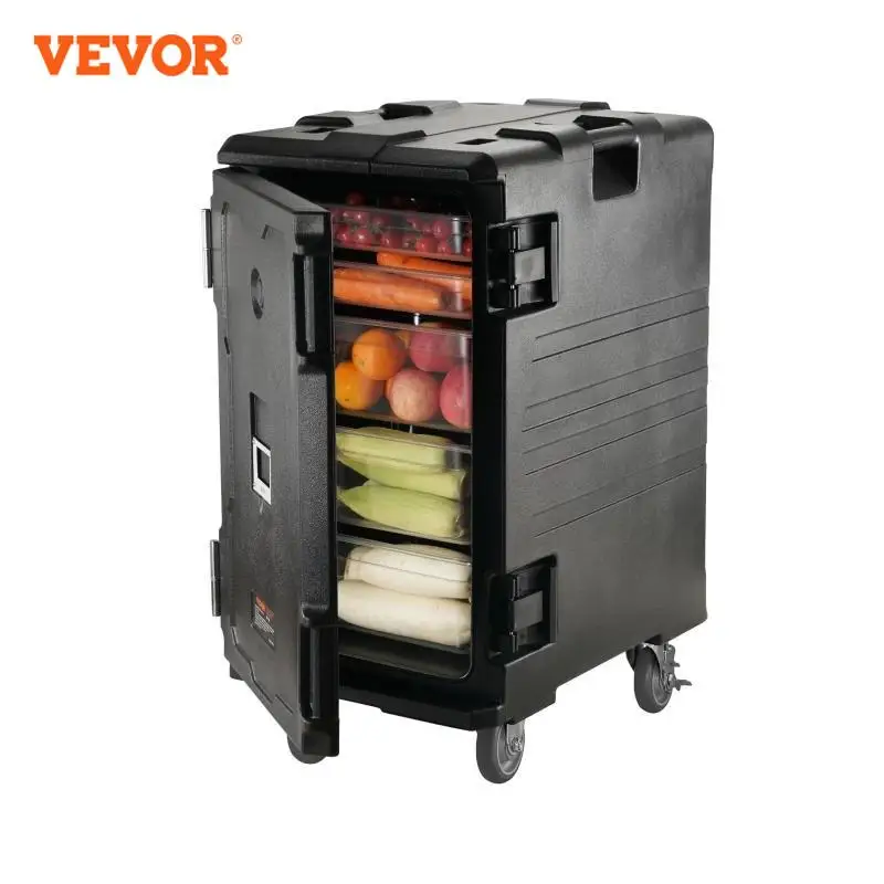 VEVOR 이중 버클이 있는 단열 식품 팬 캐리어, LLDPE 식품 상자 캐리어