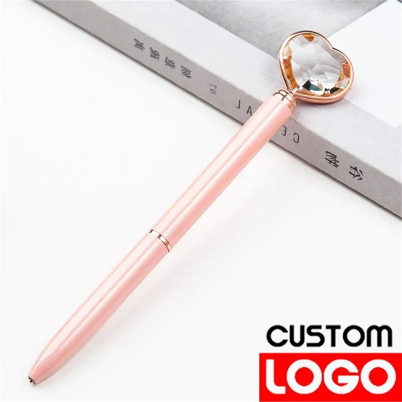 

Металлическая ручка с логотипом Love Diamond Pen, рекламный подарок для отеля, хрустальная ручка, шариковые ручки, роскошная ручка с логотипом по индивидуальному заказу