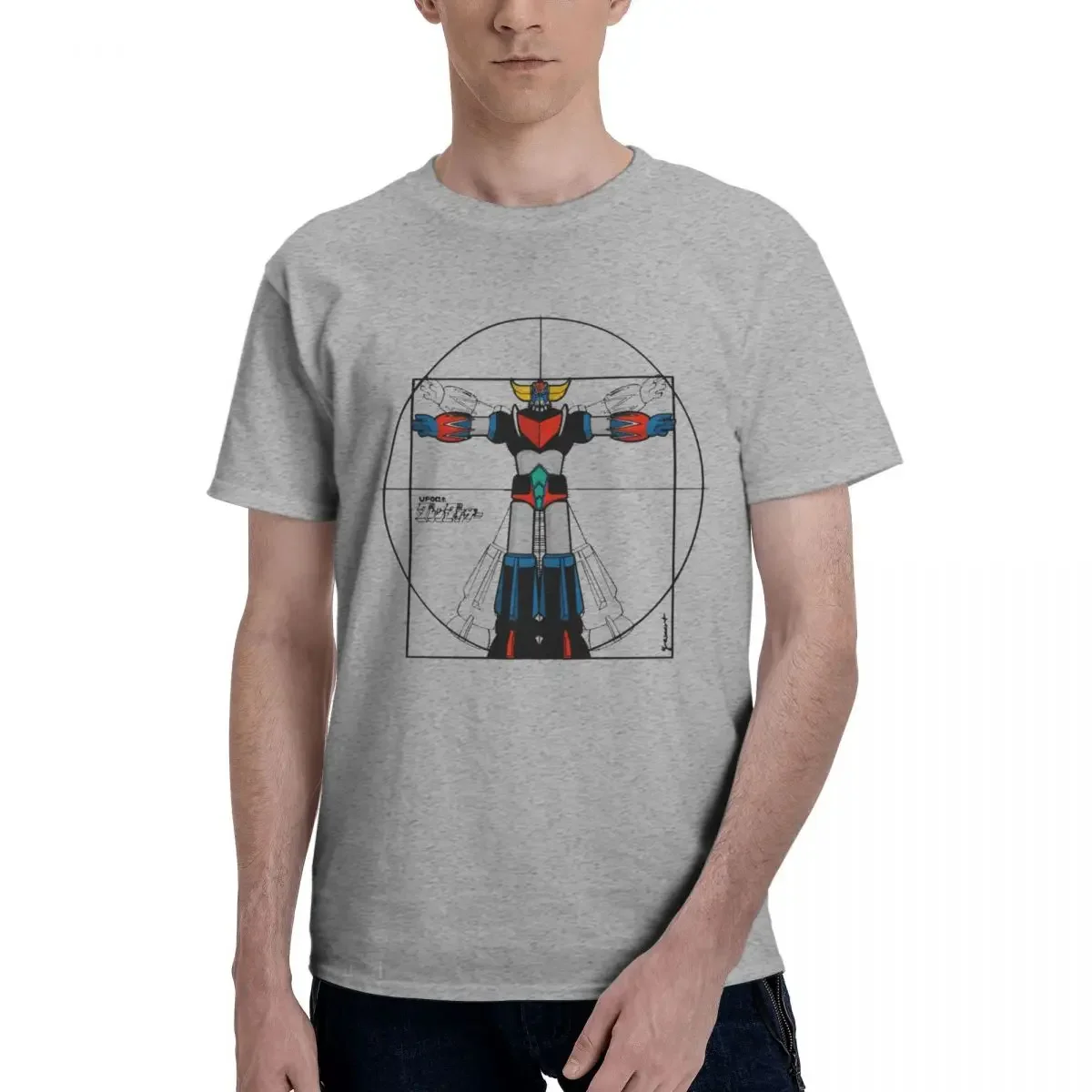 Mazinge Z Grendizer Vitruvian Oversized Graphic T Shirt O-Neck Idea Men Women Man Tee T-Shirt Y2K Short Sleeve Tops