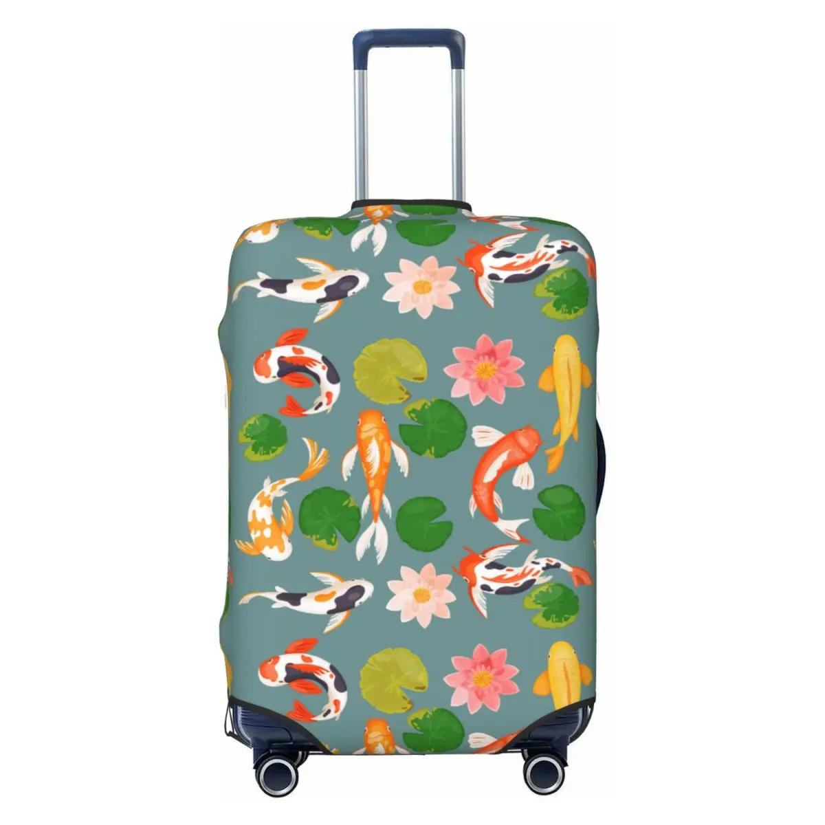 Koi Carp Suitcase Cover Cruise Trip Protector Holiday Fun Luggage Supplies