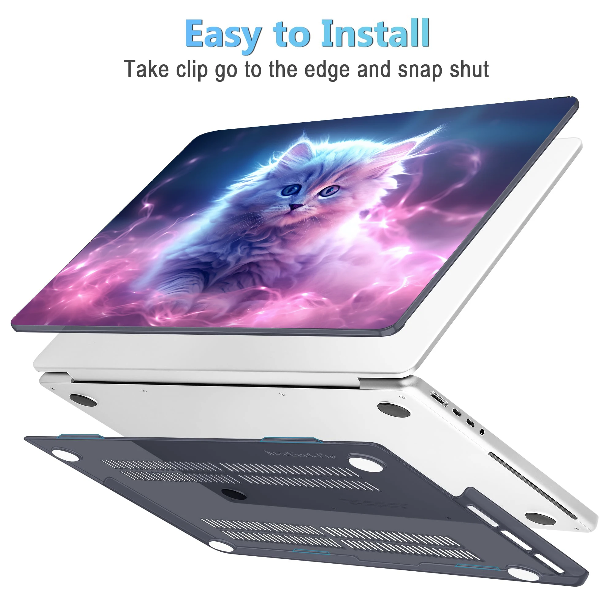 

Чехол для ноутбука Cute Cat для macbook pro 14 м4, чехол для MacBook Air M4 A3240 A3241, чехол для Macbook Air 13 A2337 M1 Pro 13 Pro 16 M4