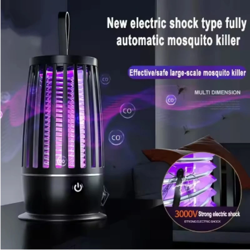 Zodolamp Black-B Lámpara Antimosquitos Portátil, Trampa Eléctrica Para Moscas Recargable Por Usb, Repelente De Insectos, Lámpara Antimosquitos Silenciosa Para Exteriores