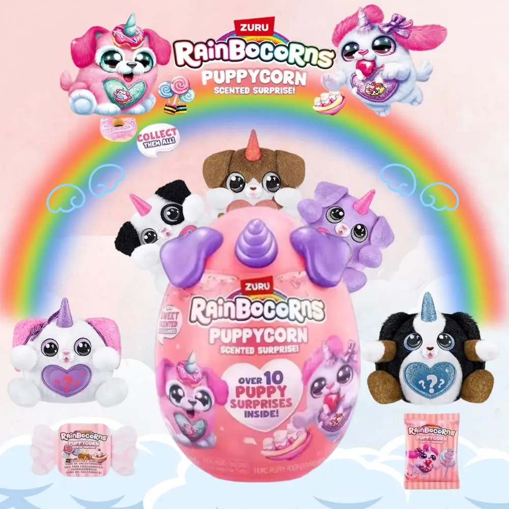 

Zuru Rainbocorns Plush Toy Surprise Egg Blind Box Puppycorn Bunny Collectible Doll for Kids Toys Rainbow Unicorn