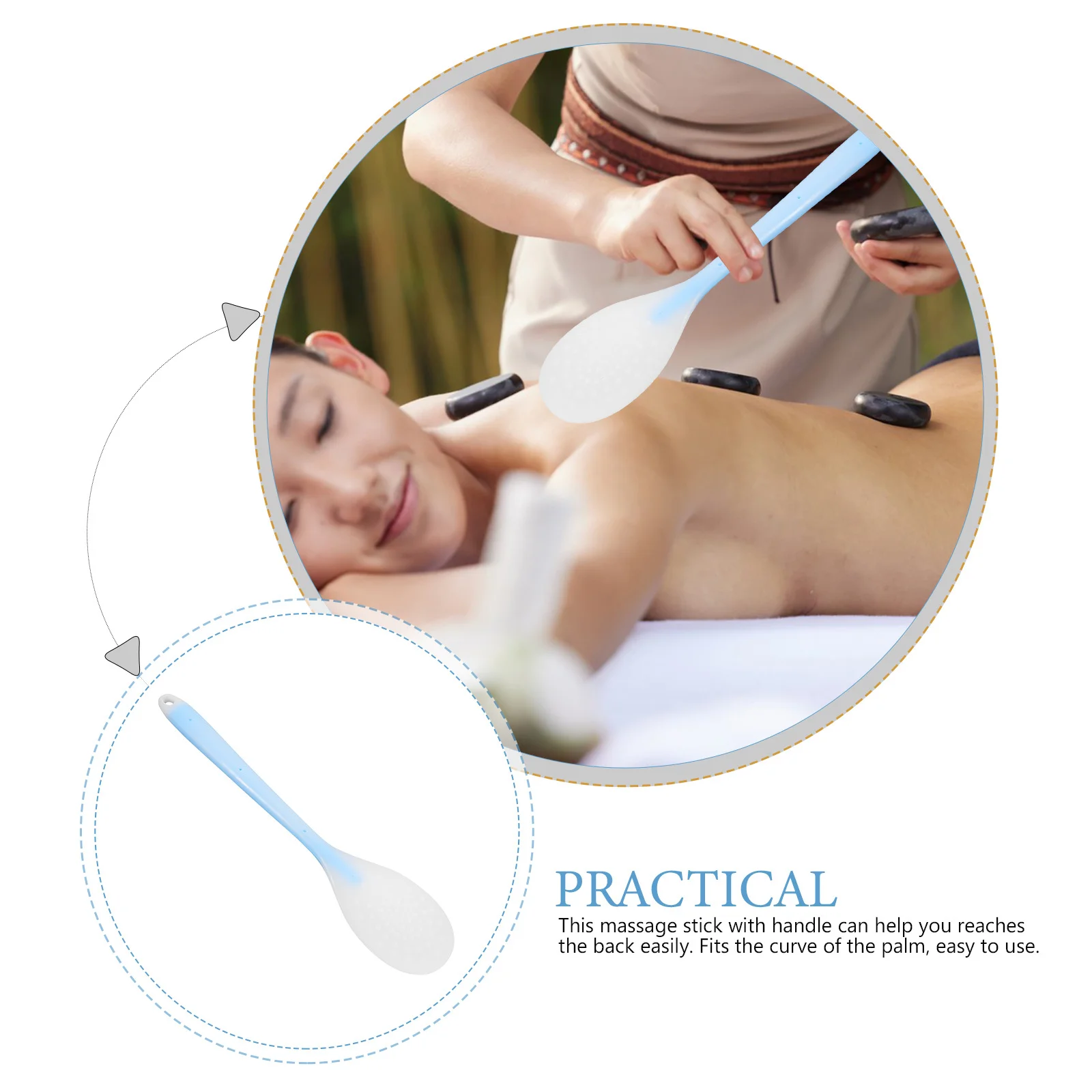 

Plastic Massage Pat Back Beating Stick Long Handle Massage Hammer Therapy Muscle Pat Relaxation Tool for Neck