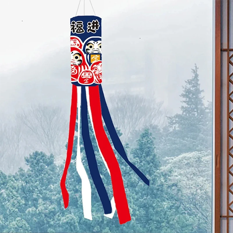 Japanese Style Wind Direction Flags Festival Hanging Banner 100cm Carp Windsock Restaurant Sushi Garden Decor Ornaments