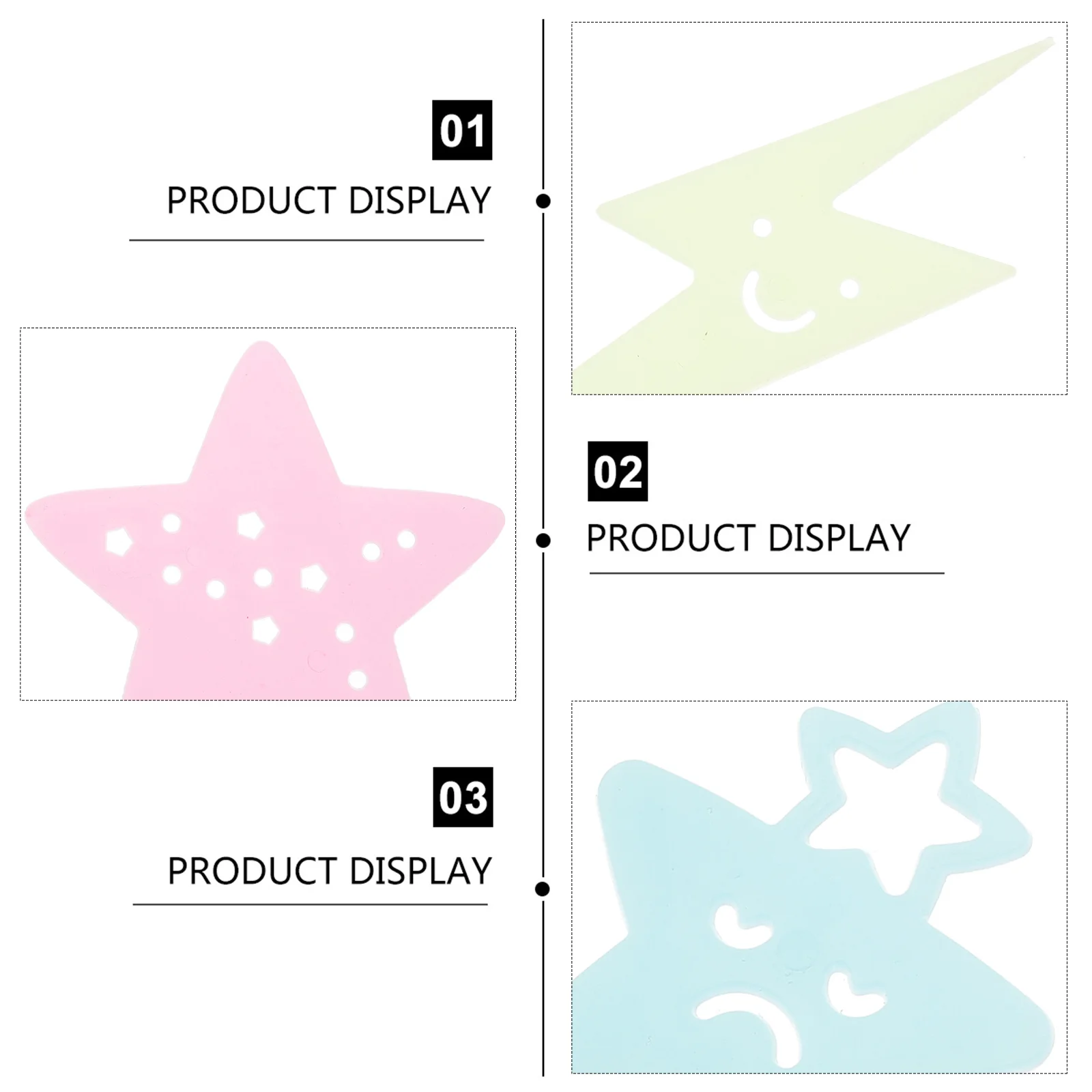 

24Pcs Night Light Wall Stickers Luminous Pentagram Glow in Dark Star Shaped Decals Safe Durable Home Decor Glowing Star Decals