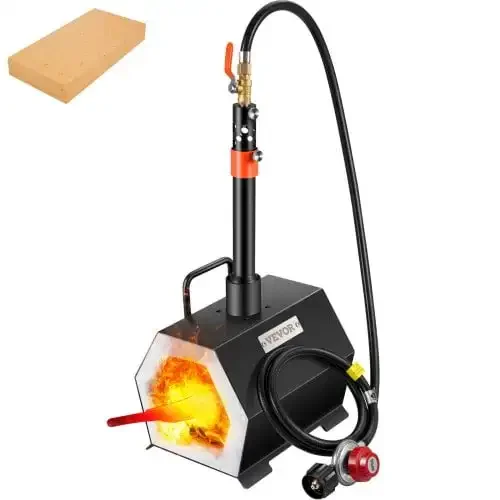 Propane Forge Portable, Single Burner Tool and Knife Making, Large Capacity Blacksmith Farrier Forges,Mini Furnace Blacksmithing