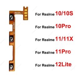 For Realme 10 11 Pro Plus 12 Lite 10S 11X 4G 5G On OFF Power Volume Button Side Keys Flex Cable Parts