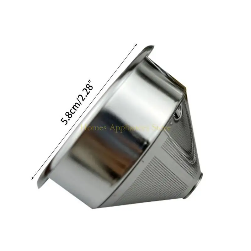 D0AB in acciaio inossidabile manico da caffè ciotola in polvere cestino filtro per macchina da caffè durevole facile da pulire