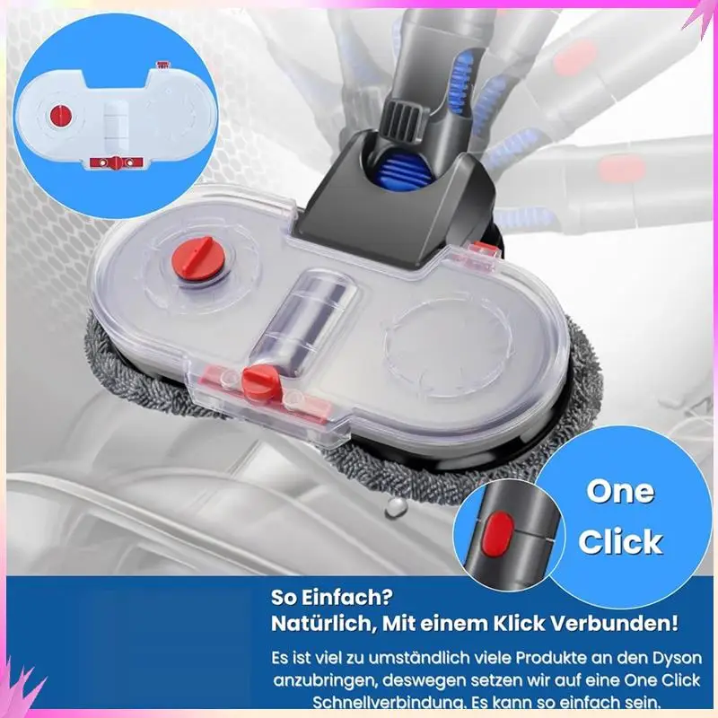 

B50C Electric Mop Head Attachment For Dyson V7 V8 V10 V11 V15 Dry And Wet Mop Head Replacement