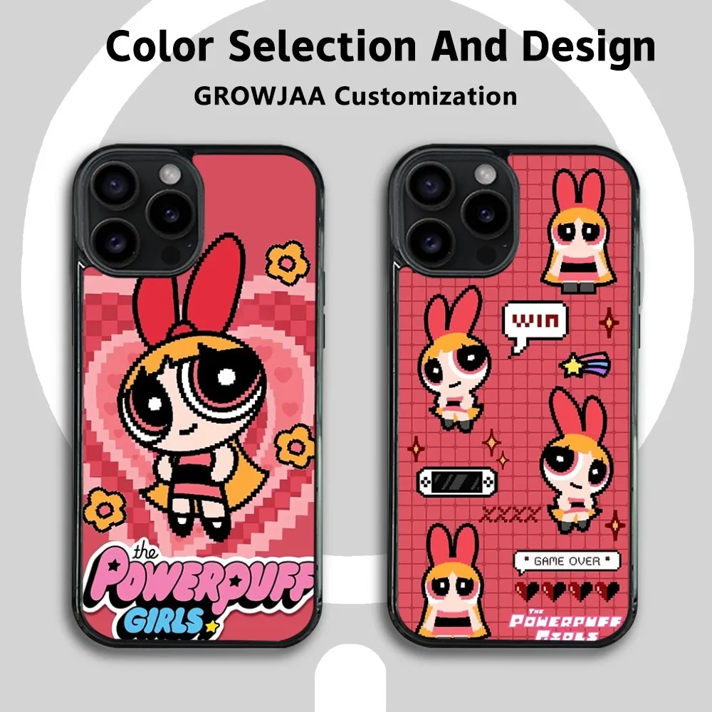 

The P-Powerpuff Girls Cute Pixel Magnetic Phone Case For iPhone 15 14 13 12 11 Pro Max Plus Mini Shockproof Wireless magnetic