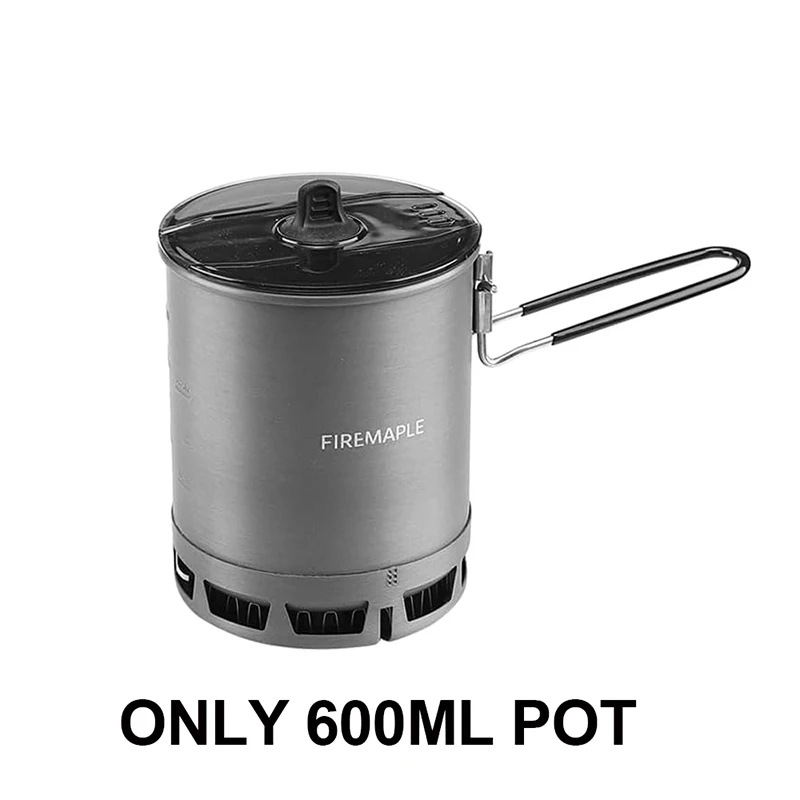 Imagem -04 - Petrel Aluminium Alloy Pot Leve Outdoor Camping Panelas Alta Eficiência Heat Exchanger Pot 600ml Fire-maple-g3