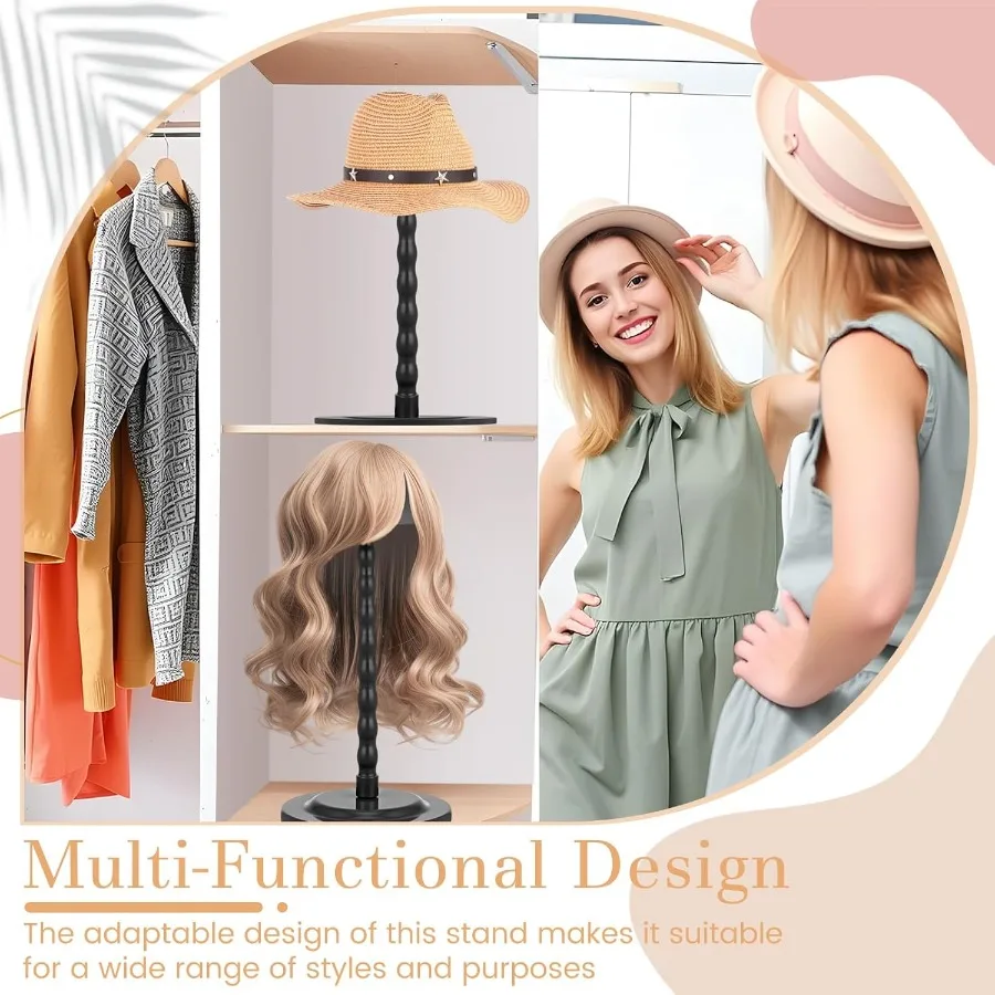 4 قطعة حامل رأس شعر مستعار لعرض متعدد الباروكات المعرضة رئيس 13.8 بوصة المحمولة مستقرة عدم الانزلاق قبعة عرض موقف شعر مستعار للسفر H #6