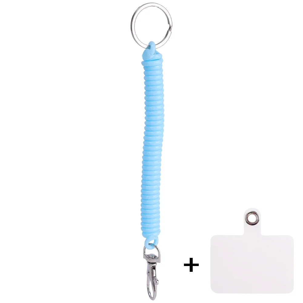 Retractable Coil Spring Keychain Phone Lanyard
