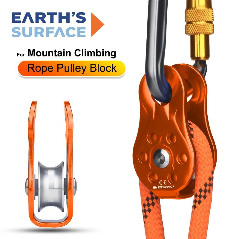 26KN Aluminium Alloy Heavy Duty Single Swivel Rope Pulley Block for 12mm Rope Climbing Pulley Wheel Single Swivel