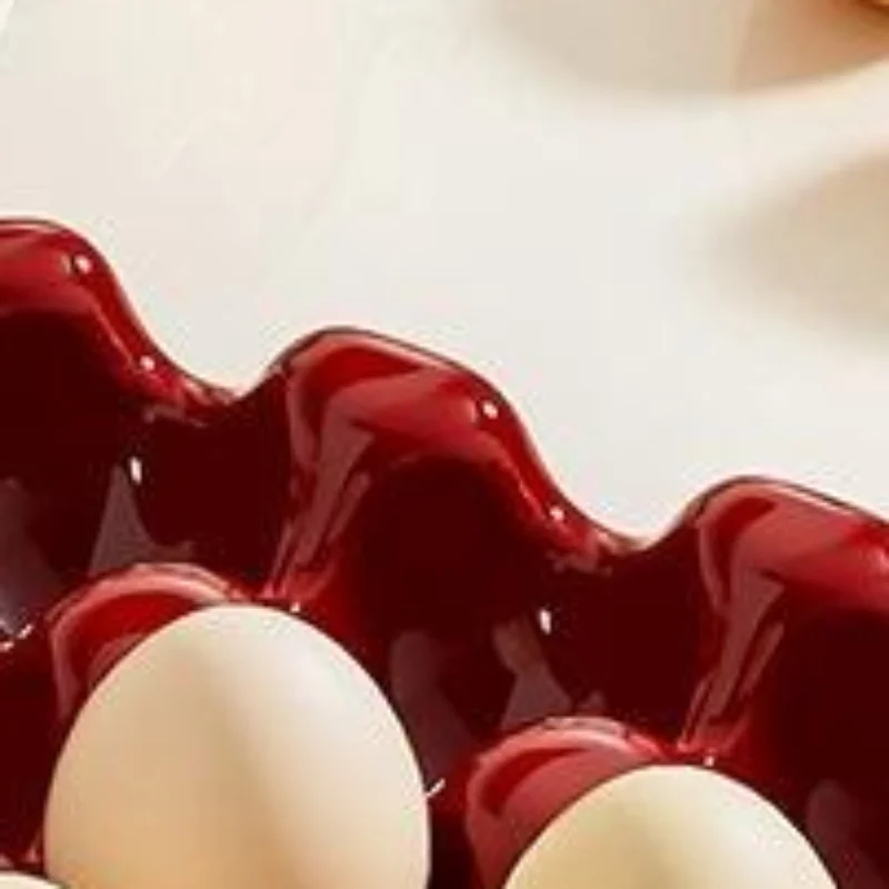 Egg Storage Holder Tray Divided Compartments Anti-Slip Base Egg Organizer Thickened Eggs Fresh Storage Box