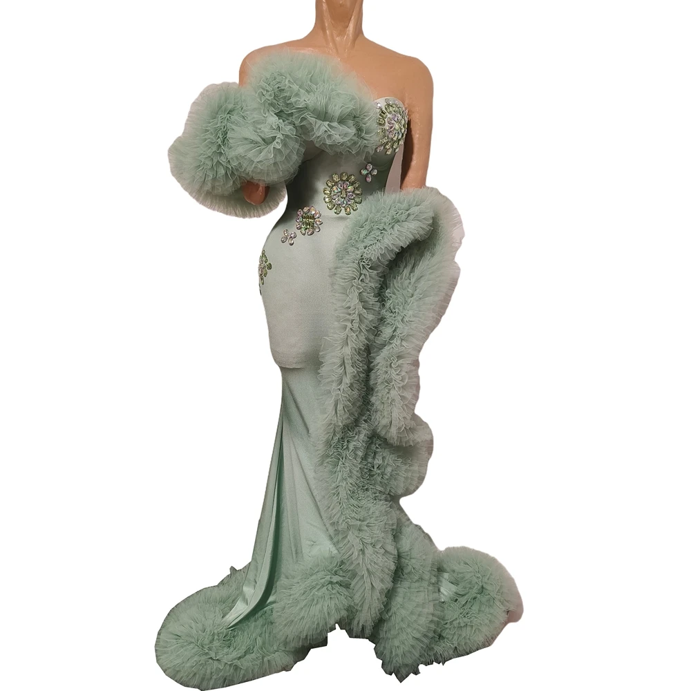 Glitzerndes Strass-Ballkleid mit Raffung, bodenlang, für Damen, sexy Abendkleid für Abschlussball, Geburtstag, Feier, Party, Fotoshooting.