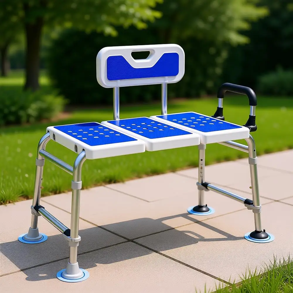 

Регулируемый по высоте стул для душа с поворотной спинкой для доступности к ванне