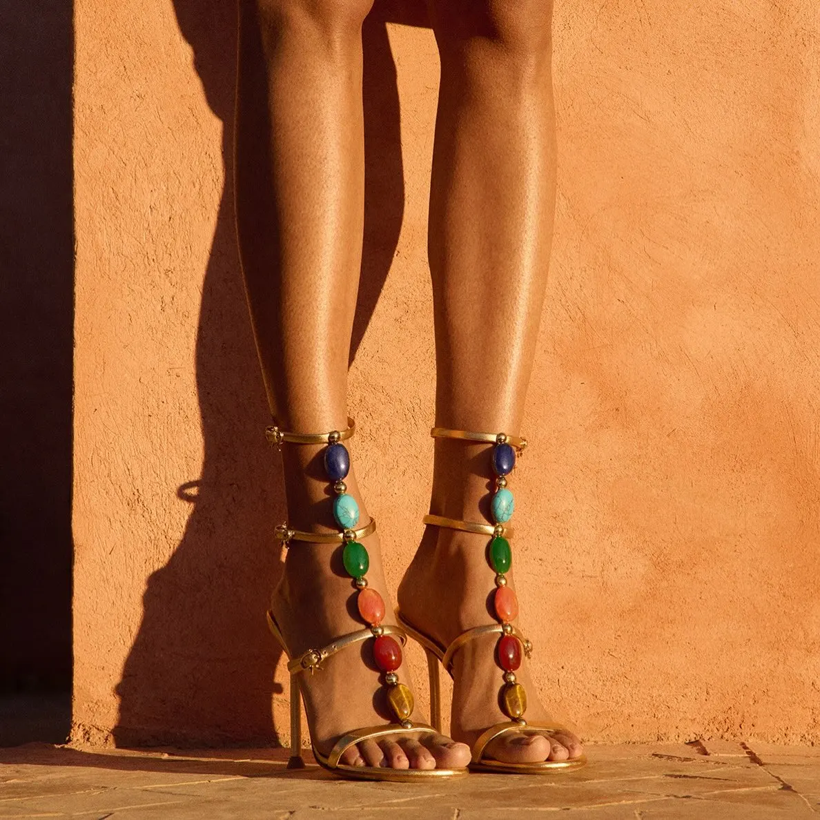T Strap Pearls Decor High Heel Sandals Open Toe Buckle Strap Runway 2026 Summer Women Dress Shoes Handmade Real Picture