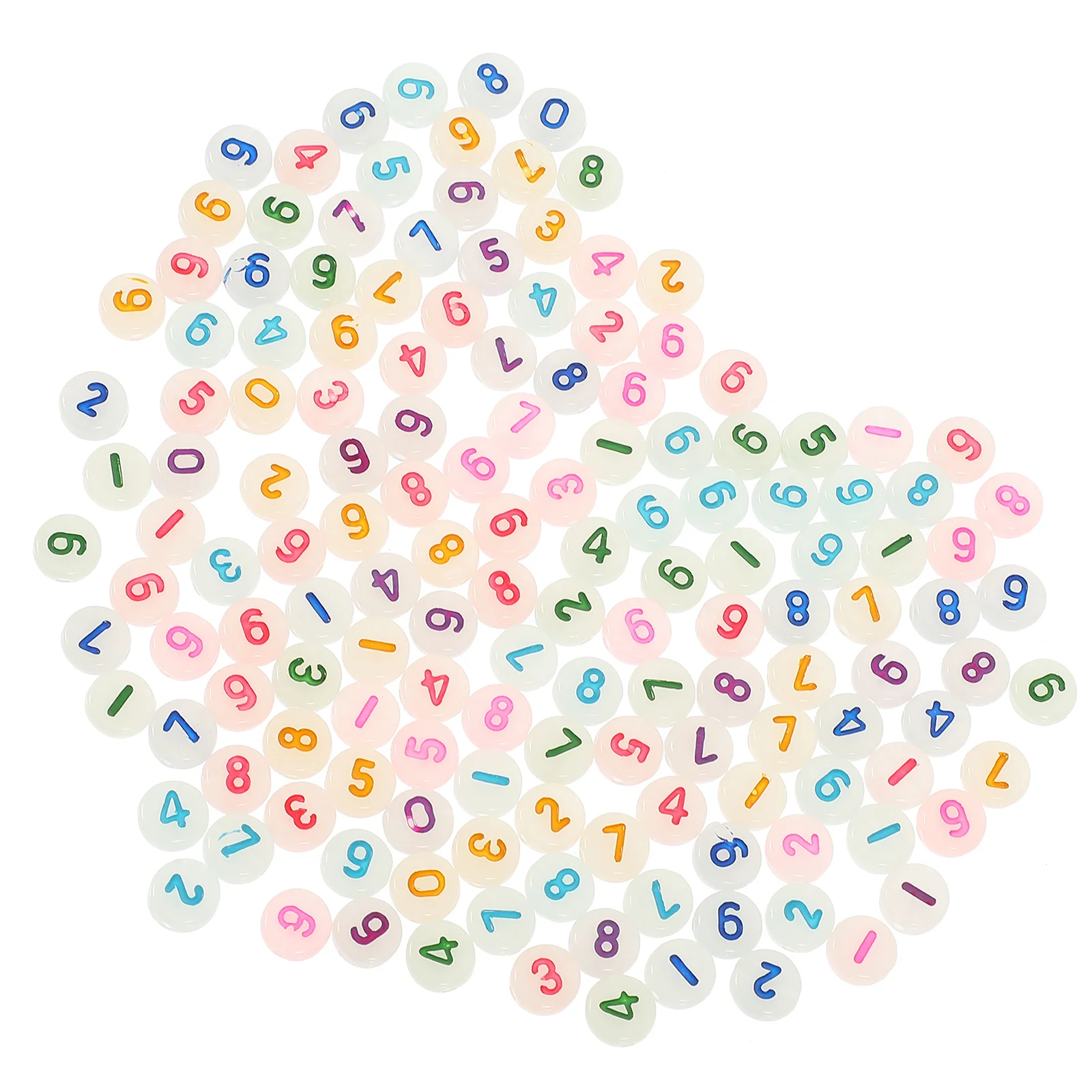 500 قطعة من إكسسوارات سوار الخرز المتوهج الليلي DIY لصنع المجوهرات خرز دائري ملون لحرف قلادة السوار #6