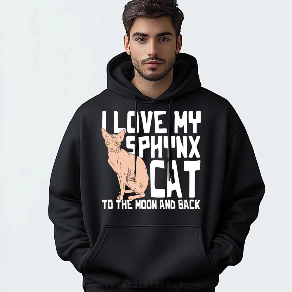 

Sphynx Cat Lover Hairless Cat Graphic Pullover Hoodies Men Oversized Durable And Wear-Resistant Short Sleeve Tee New Years Eve