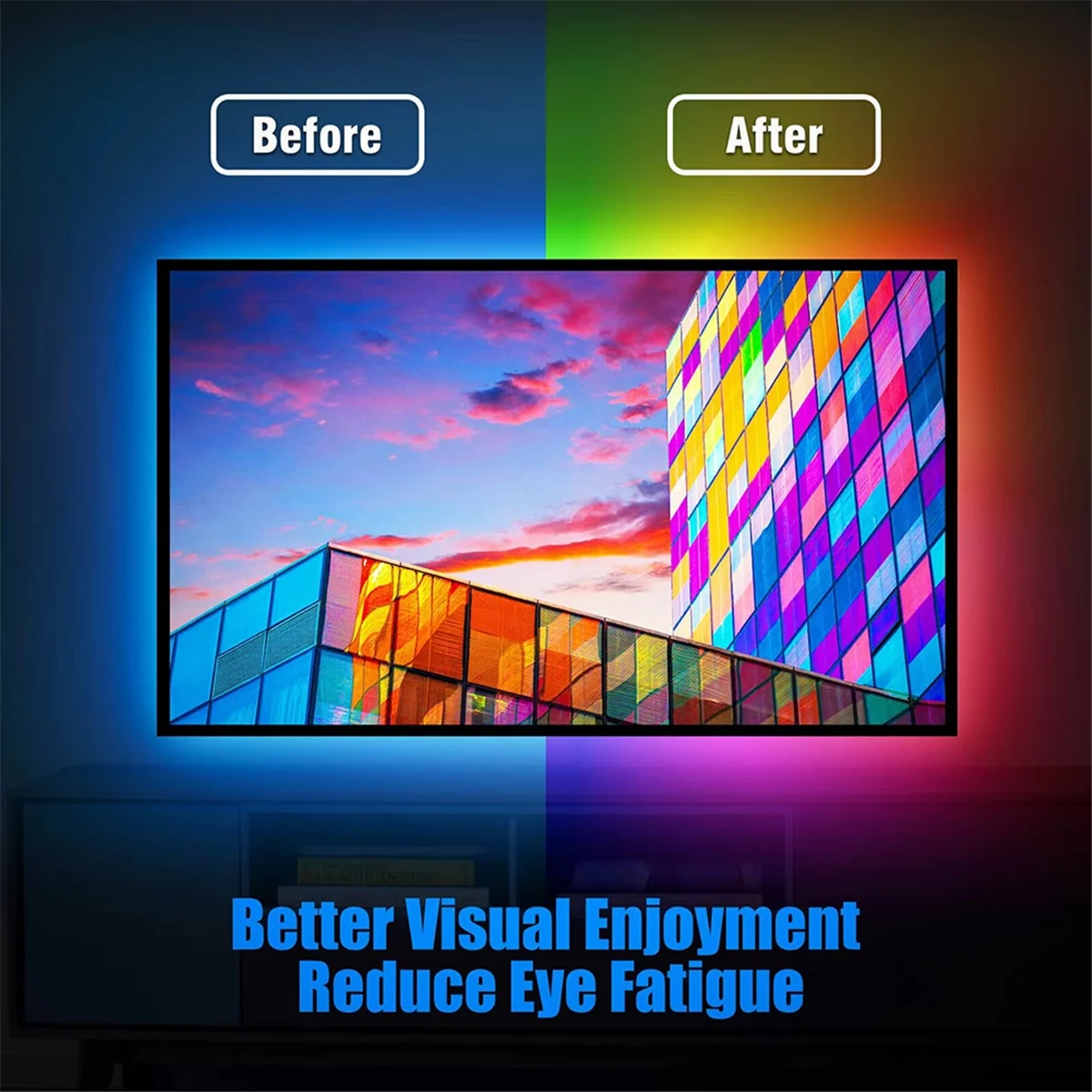 ABJZ SP616E 5V USB Controller for LED Strips, Music Sync HDTV Backlight Kit, Dream Color Light for TV, Computer Monitor