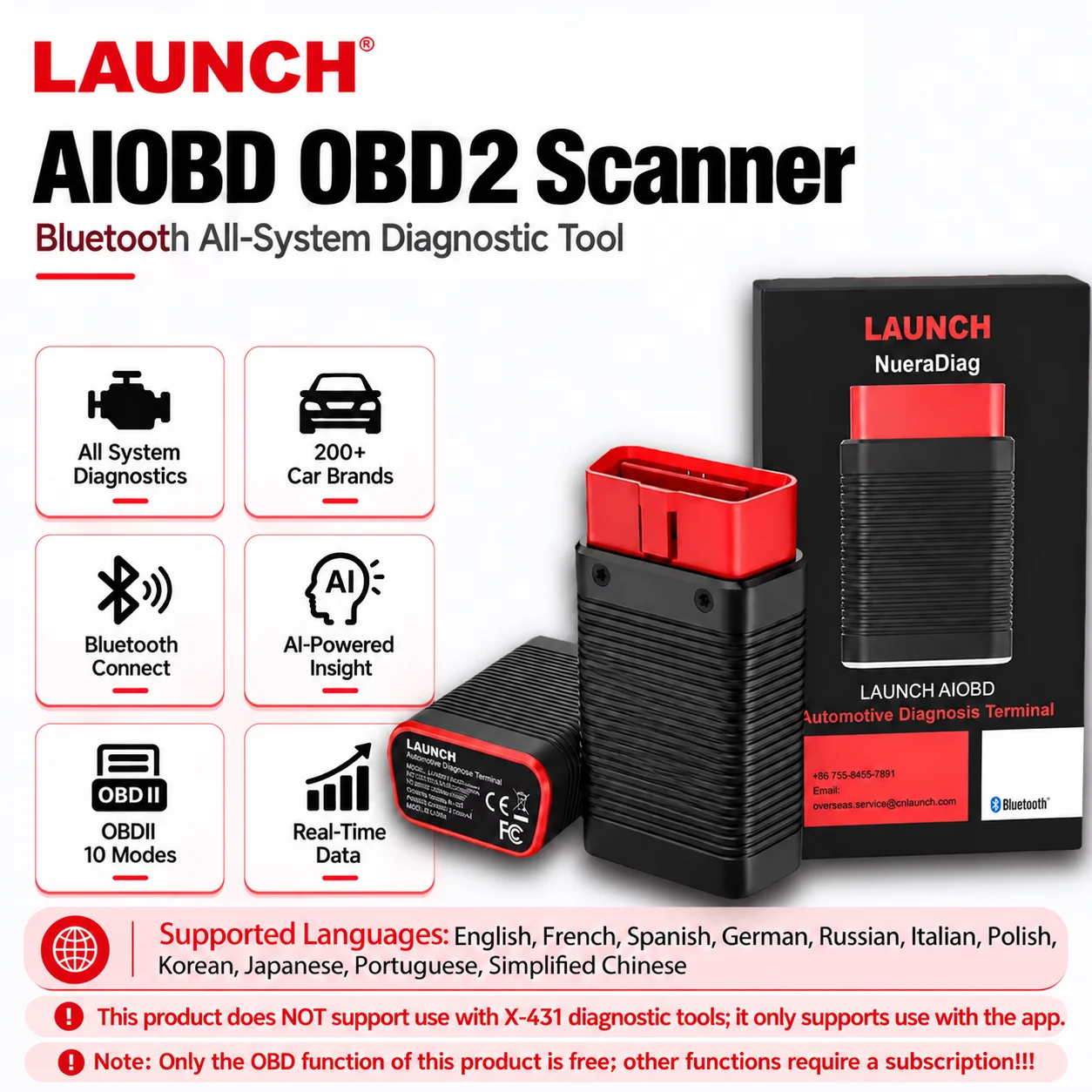 2026 NEW OBD2 Bluetooth Car Scanner Diagnostic Tools Code Reader Auto Diagnostic Professional Automotive Scanner For Android/IOS