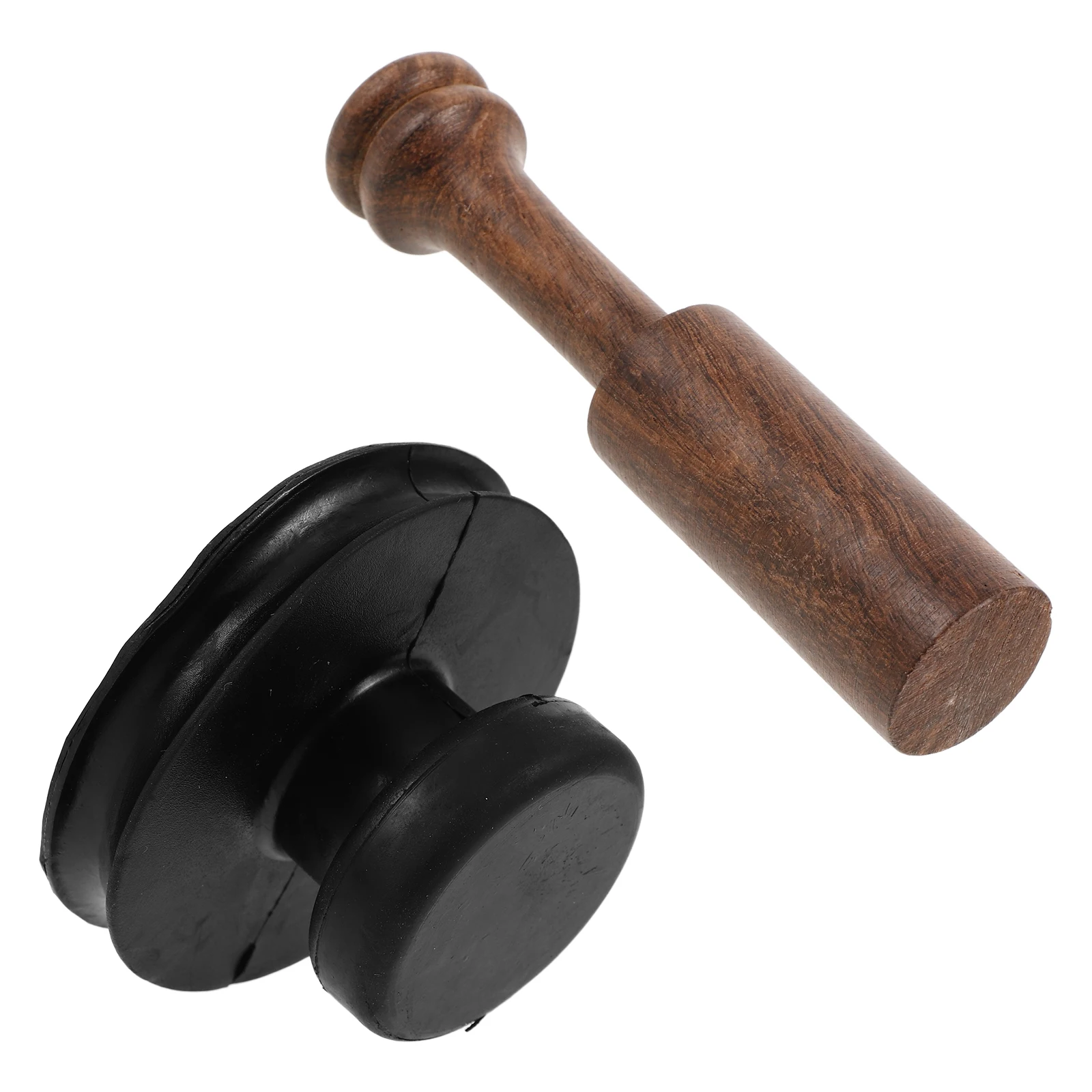 

Singing Bowl Mallets Wood Rubber Suction Handle Lifting Tool for Sound Bowl Accessories Strong Absorption Durable Practical