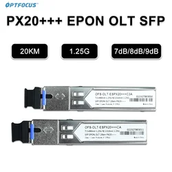 OPTFOCUS EPON GBIC 7dB 8dB 9dB Mini GBIC 1.25G PX20+++ 20km EPON OLT C++ SFP Compatible with Fiberhome VSOL EPON OLT
