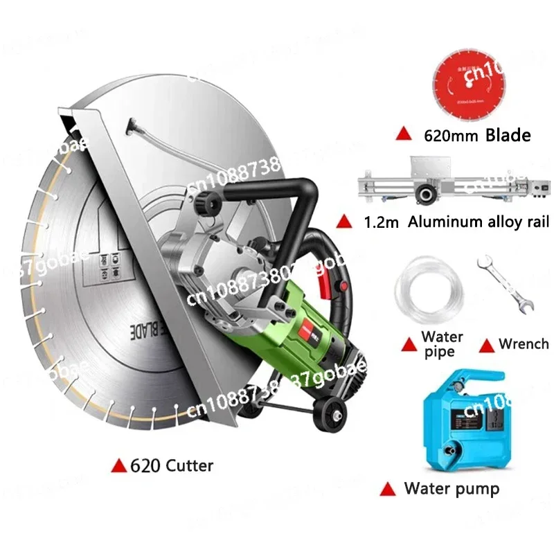 Fully-Automatic Wall Cutting Steel Reinforced Concrete Grooving Door Windows Slotting Machine with Sliding Rail