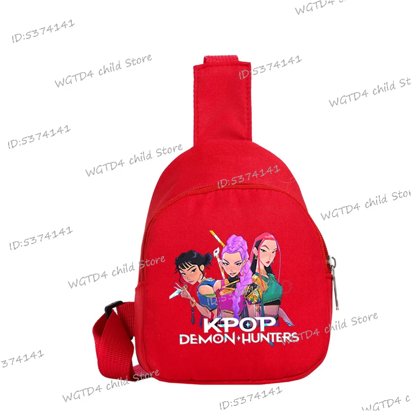 Modna, codzienna torba na klatkę piersiową dla dzieci KPop Demon Hunters, dziecięce torby listonoszki, zabawna torba na ramię dla dziewczynki, mini torby crossbody