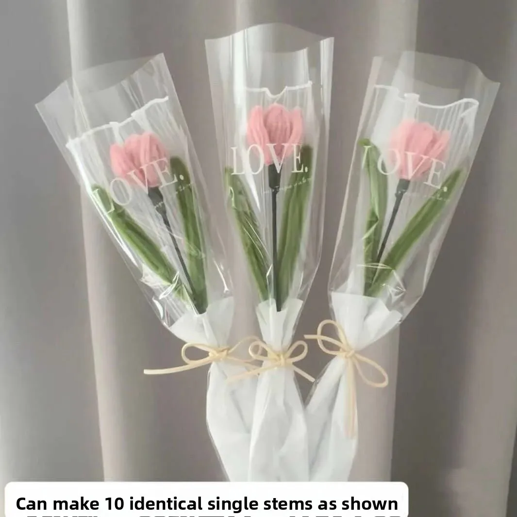 Tulip Bouquet DIY Twisted Stick Material Kit Handwoven Finished Product Mother's Day Teacher's Day Gift Handcrafting Supplies