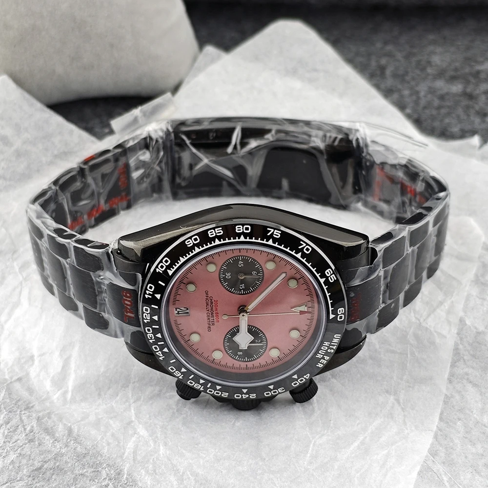 VK64 Watch Men's Watch Customized Logo Watch High Quality Watch Stainless Steel Folding Buckle VK64 Movement Watch