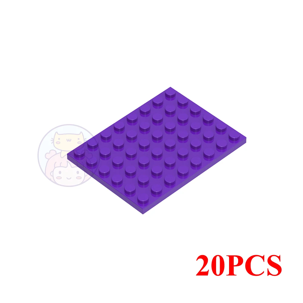 Plaque de Base classique MOC à 6x8 points, 10 pièces, blocs de construction de figurines de ville, pièces en briques compatibles avec 3036 jouets pour enfants, cadeau