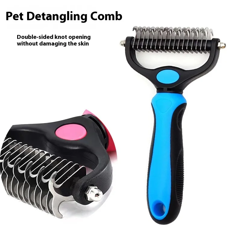 

Pet knot comb dog knot knife cat comb stainless steel comb hair removal cleaning pet supplies