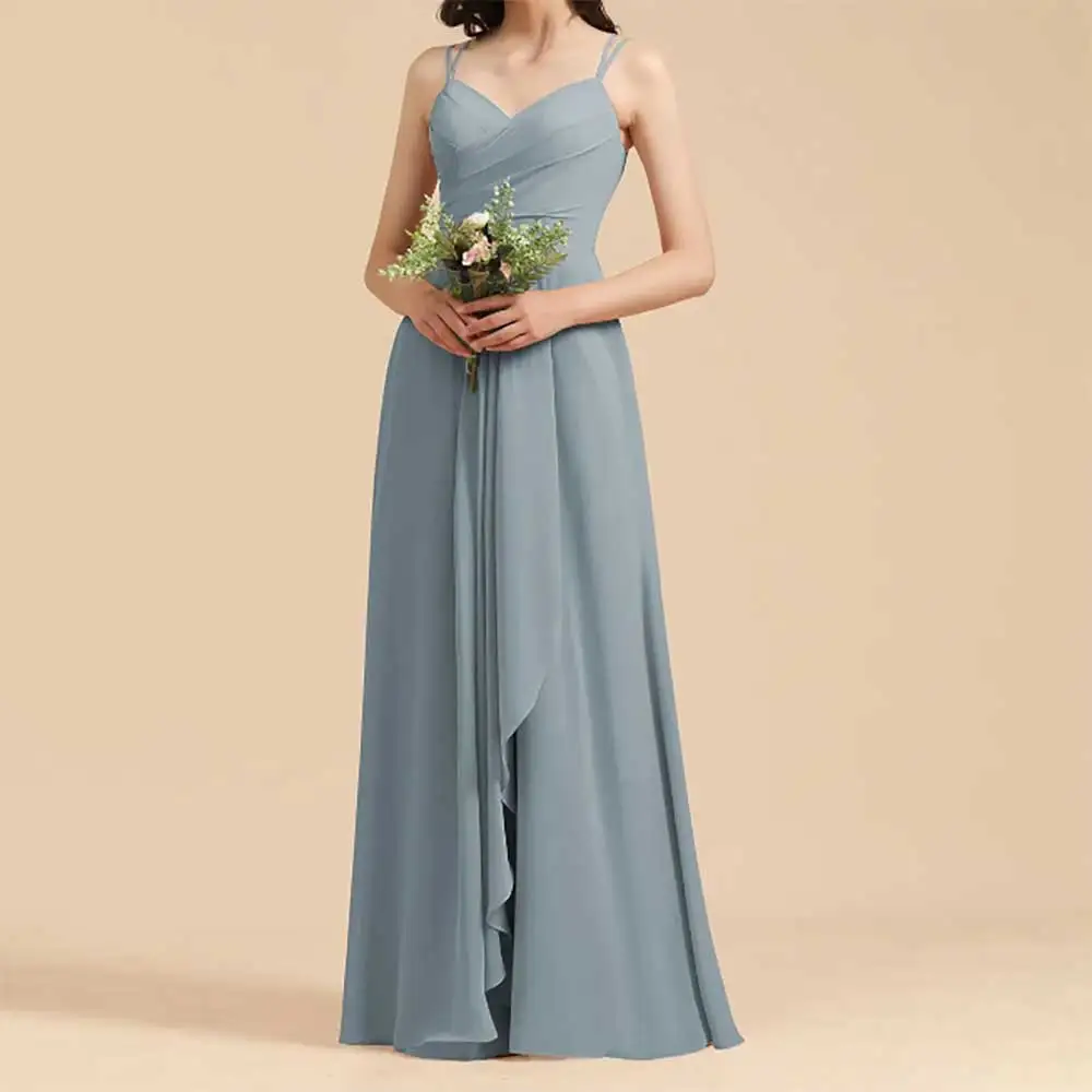 

Плиссированное вечернее платье на тонких бретельках с вырезом в форме сердца и оборками для женщин, платья для выпускного вечера, свадебное платье для гостей, коктейльное платье